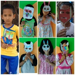 Art Class membuat topeng